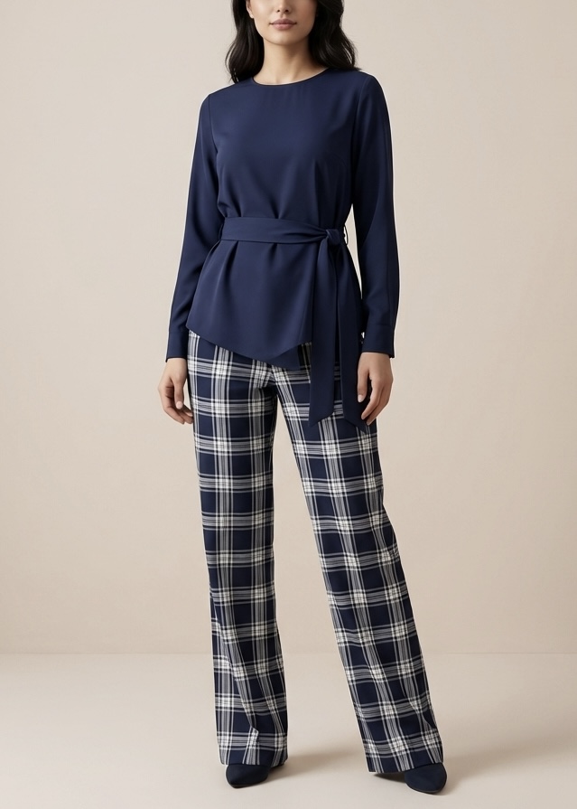 ست شومیز و شلوار وارداتی Tartan