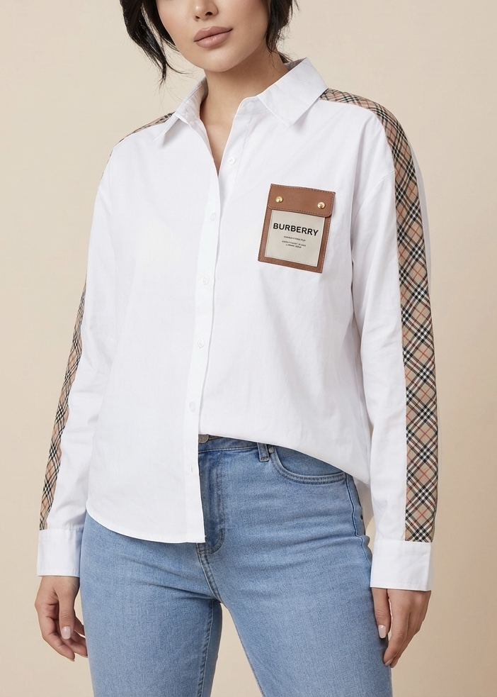شومیز وارداتی لینن burberry کد88507
