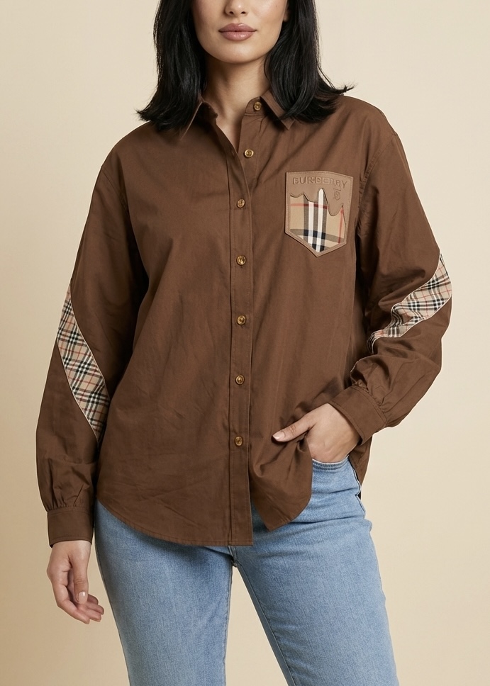 شومیز وارداتی لینن burberry کد93366